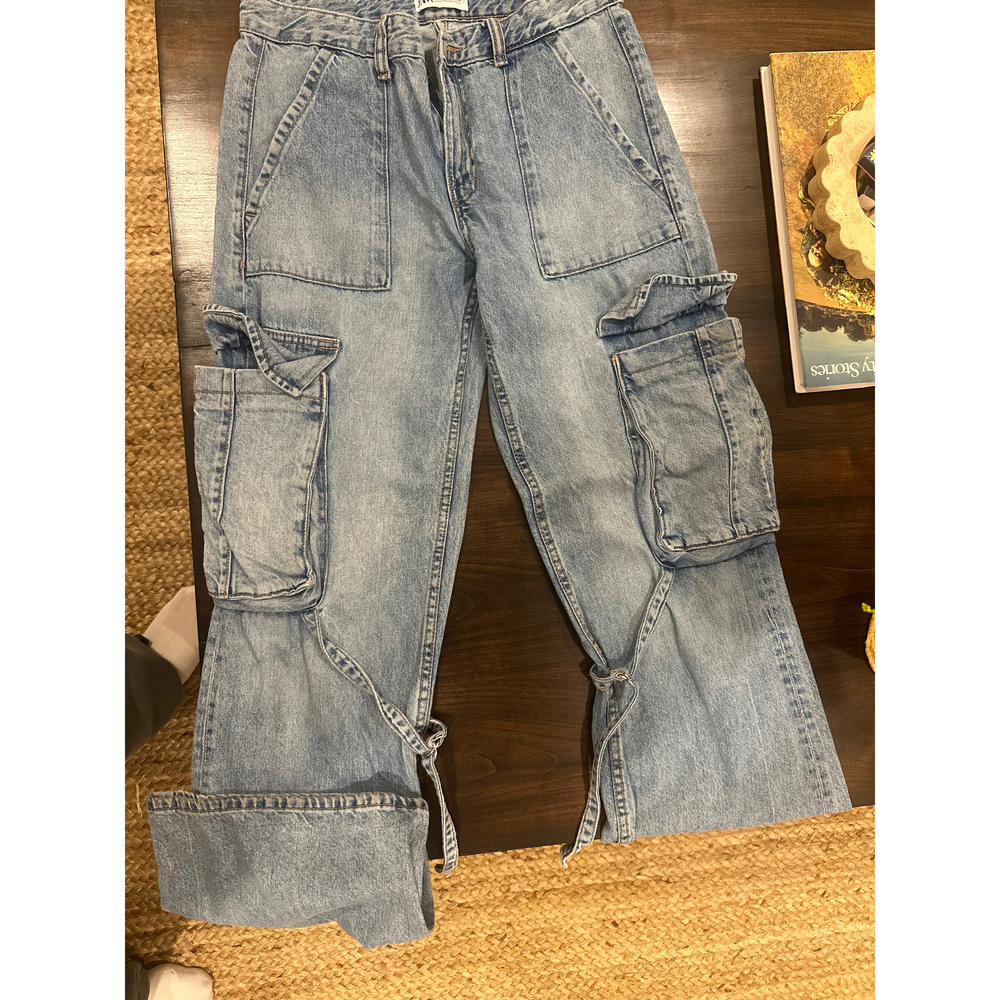 Zara cargo jeans in Gray